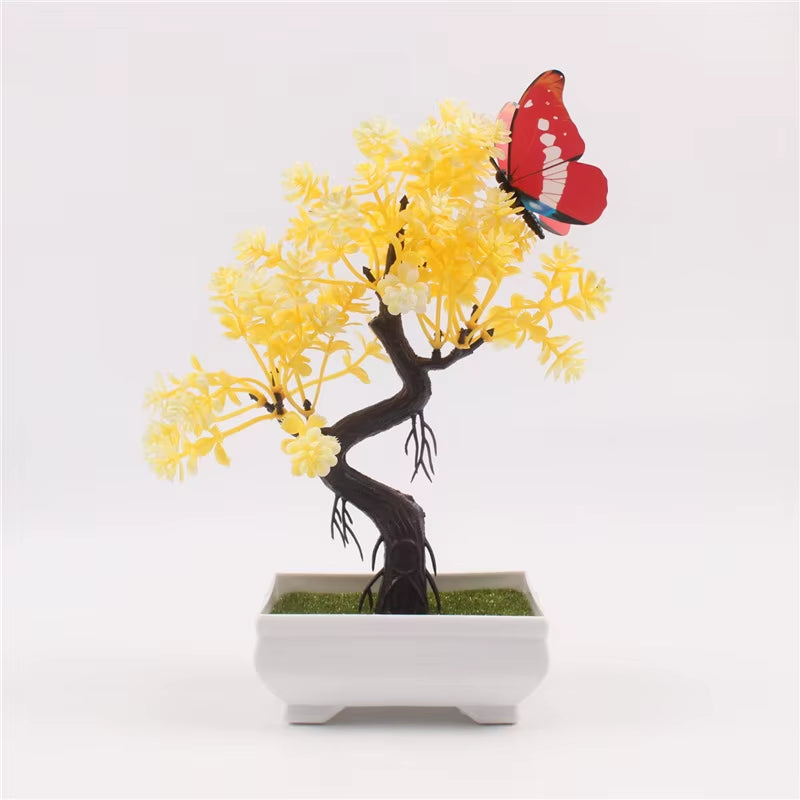 Artificial Plants Bonsai Small Tree Pot, Fake Flowers, Potted Ornaments, Home Decor, Hotel Garden Decor, New