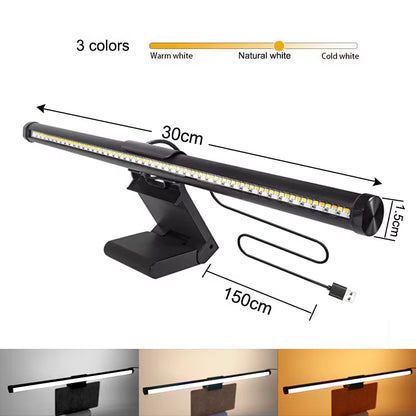 LED Desk Lamp Monitor Light Bar Eye-Care Stepless Dimming Lighting Table Lamp Computer Monitor Screen Light Bar for Work Gaming