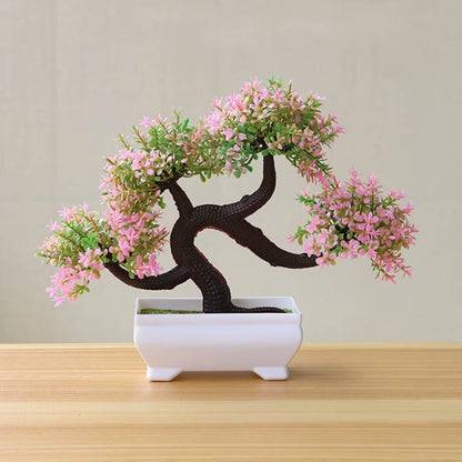 New Artificial Plants Pine Bonsai Small Tree Pot Plants Fake Flowers Potted Ornaments for Home Decoration Hotel Garden Decor