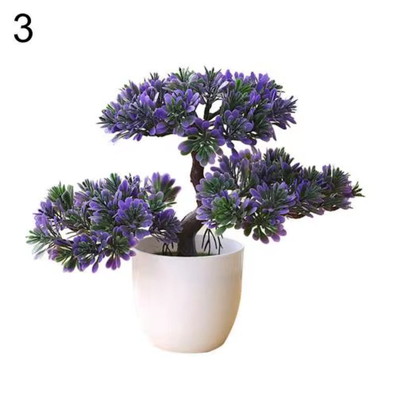 New Artificial Plants Pine Bonsai Small Tree Pot Plants Fake Flowers Potted Ornaments for Home Decoration Hotel Garden Decor
