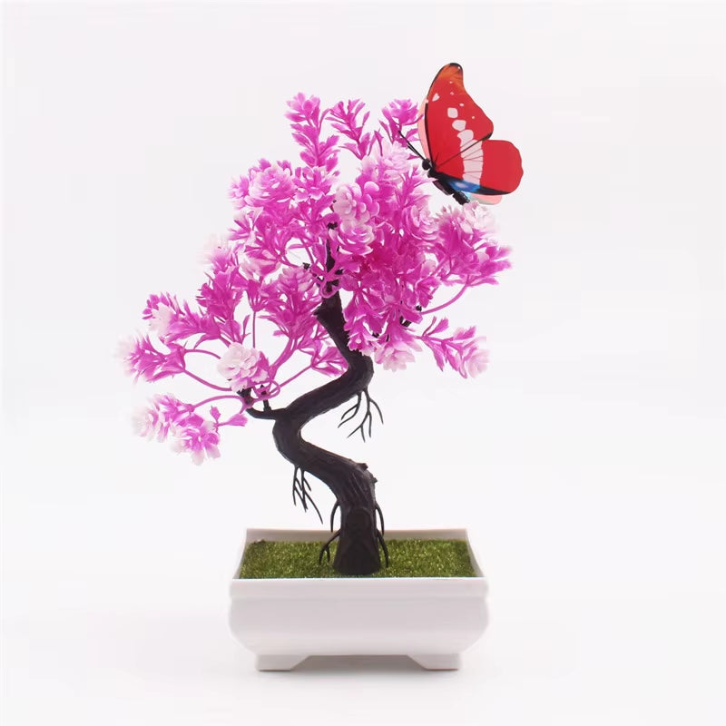 Artificial Plants Bonsai Small Tree Pot, Fake Flowers, Potted Ornaments, Home Decor, Hotel Garden Decor, New