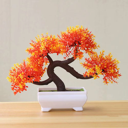 New Artificial Plants Pine Bonsai Small Tree Pot Plants Fake Flowers Potted Ornaments for Home Decoration Hotel Garden Decor