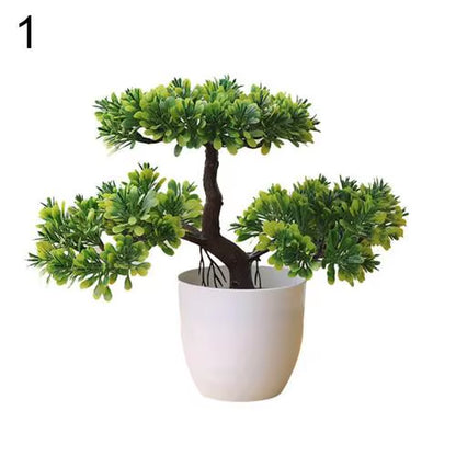 New Artificial Plants Pine Bonsai Small Tree Pot Plants Fake Flowers Potted Ornaments for Home Decoration Hotel Garden Decor