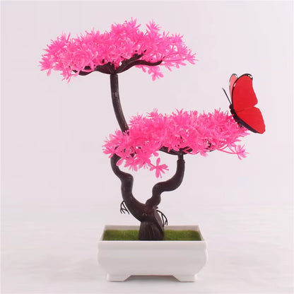 Artificial Plants Bonsai Small Tree Pot, Fake Flowers, Potted Ornaments, Home Decor, Hotel Garden Decor, New