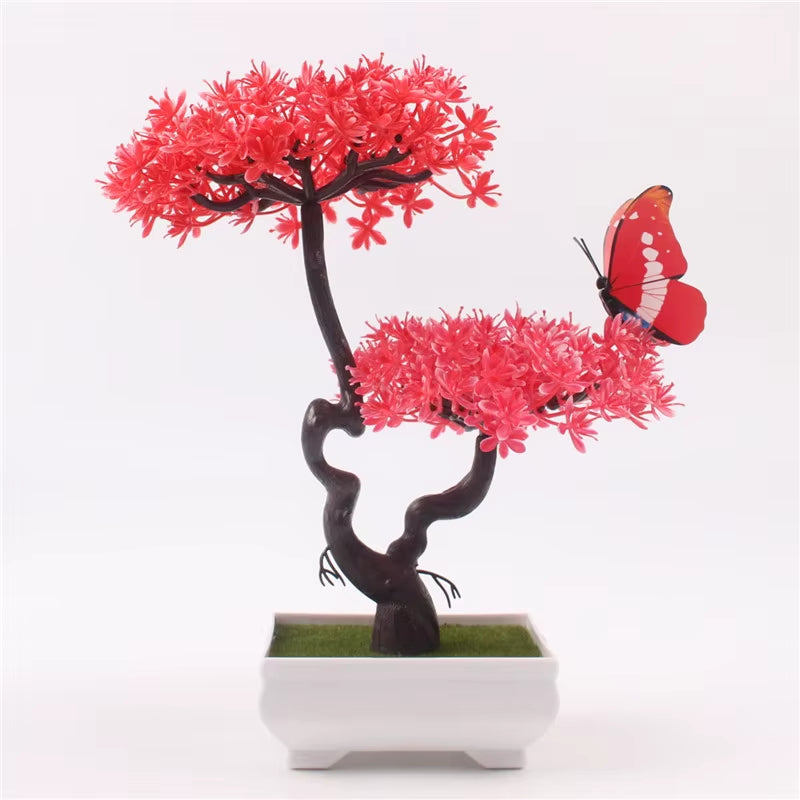Artificial Plants Bonsai Small Tree Pot, Fake Flowers, Potted Ornaments, Home Decor, Hotel Garden Decor, New