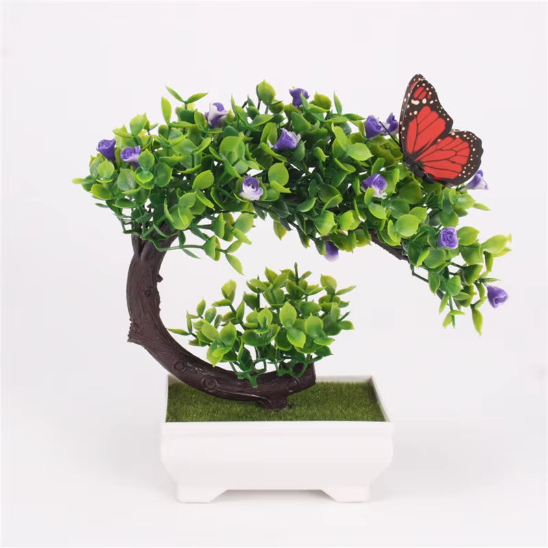 Artificial Plants Bonsai Small Tree Pot, Fake Flowers, Potted Ornaments, Home Decor, Hotel Garden Decor, New
