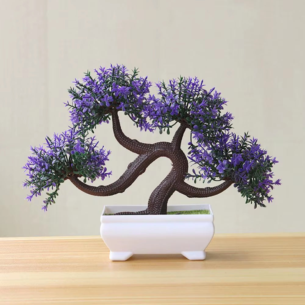 New Artificial Plants Pine Bonsai Small Tree Pot Plants Fake Flowers Potted Ornaments for Home Decoration Hotel Garden Decor