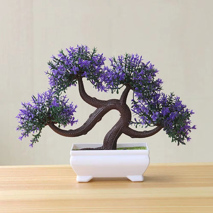 New Artificial Plants Pine Bonsai Small Tree Pot Plants Fake Flowers Potted Ornaments for Home Decoration Hotel Garden Decor