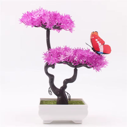 Artificial Plants Bonsai Small Tree Pot, Fake Flowers, Potted Ornaments, Home Decor, Hotel Garden Decor, New