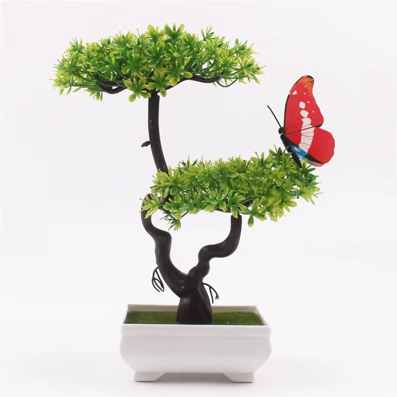 Artificial Plants Bonsai Small Tree Pot, Fake Flowers, Potted Ornaments, Home Decor, Hotel Garden Decor, New