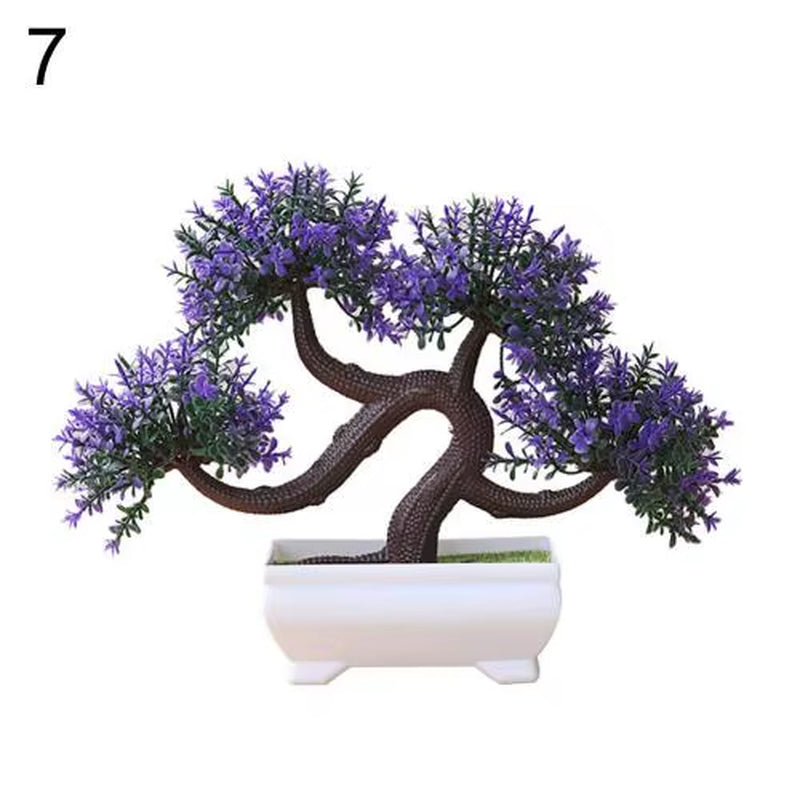 New Artificial Plants Pine Bonsai Small Tree Pot Plants Fake Flowers Potted Ornaments for Home Decoration Hotel Garden Decor