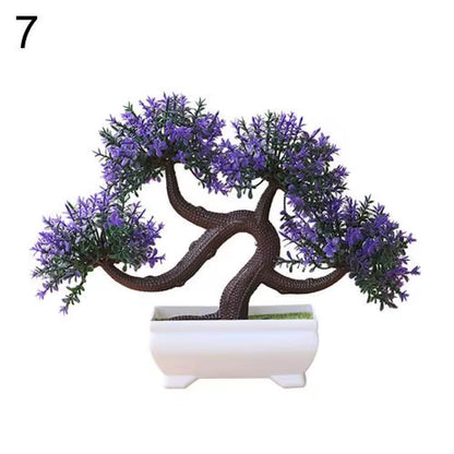 New Artificial Plants Pine Bonsai Small Tree Pot Plants Fake Flowers Potted Ornaments for Home Decoration Hotel Garden Decor