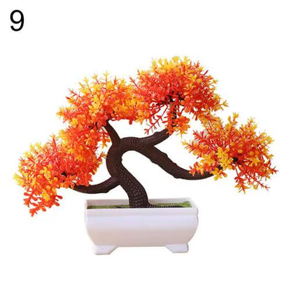 New Artificial Plants Pine Bonsai Small Tree Pot Plants Fake Flowers Potted Ornaments for Home Decoration Hotel Garden Decor