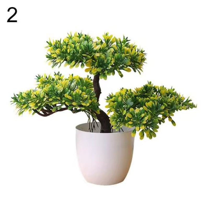 New Artificial Plants Pine Bonsai Small Tree Pot Plants Fake Flowers Potted Ornaments for Home Decoration Hotel Garden Decor