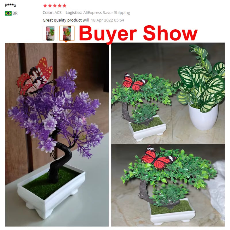 Artificial Plants Bonsai Small Tree Pot, Fake Flowers, Potted Ornaments, Home Decor, Hotel Garden Decor, New