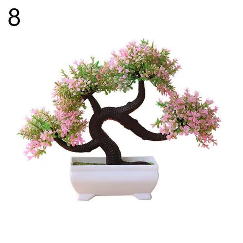 New Artificial Plants Pine Bonsai Small Tree Pot Plants Fake Flowers Potted Ornaments for Home Decoration Hotel Garden Decor