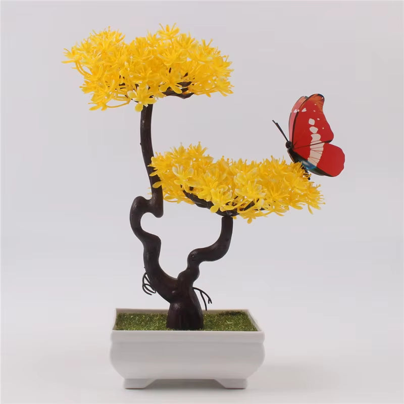 Artificial Plants Bonsai Small Tree Pot, Fake Flowers, Potted Ornaments, Home Decor, Hotel Garden Decor, New