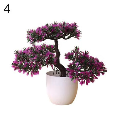 New Artificial Plants Pine Bonsai Small Tree Pot Plants Fake Flowers Potted Ornaments for Home Decoration Hotel Garden Decor