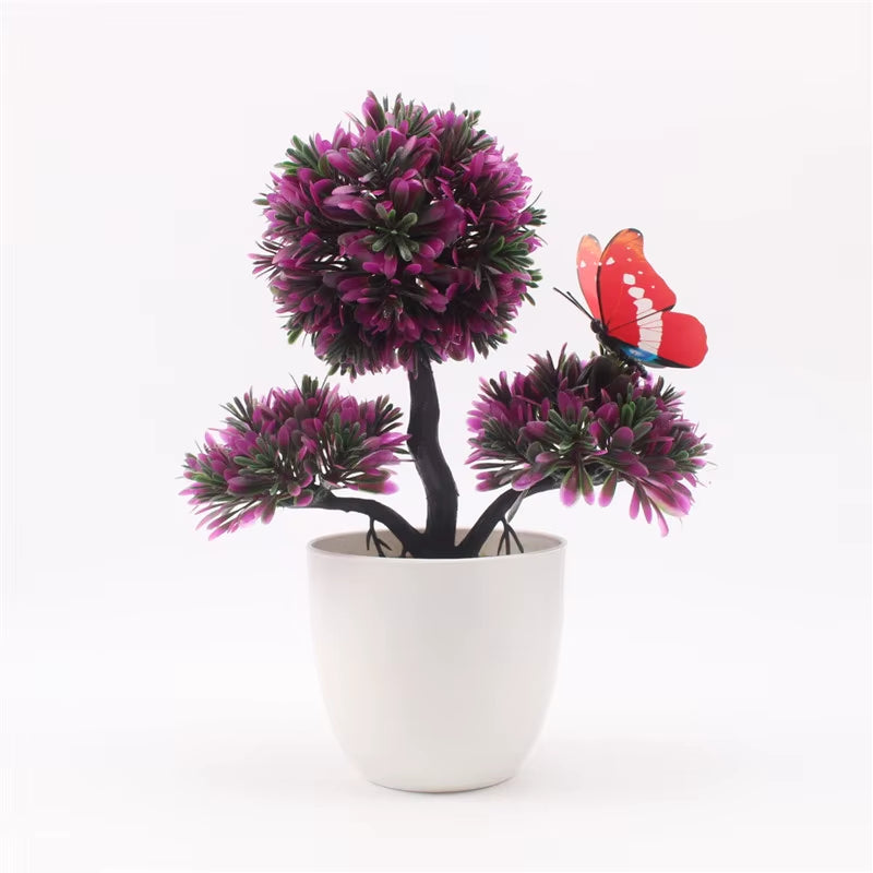 Artificial Plants Bonsai Small Tree Pot, Fake Flowers, Potted Ornaments, Home Decor, Hotel Garden Decor, New