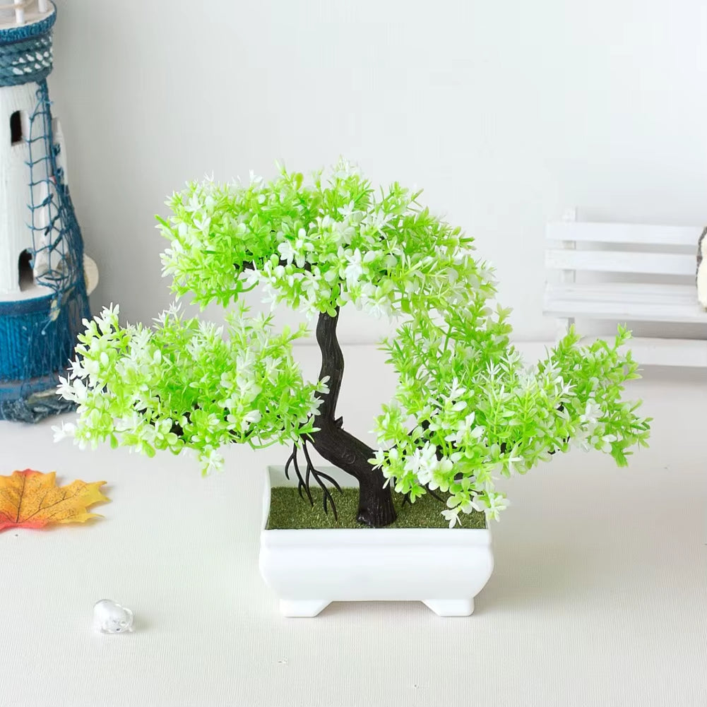 Artificial Plants Bonsai Small Tree Pot Fake Plant Flowers Potted Ornaments for Home Room Table Decoration Hotel Garden Decor