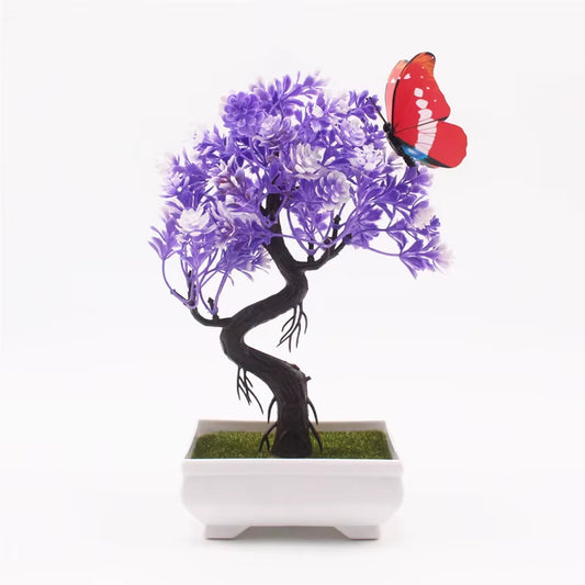 Artificial Plants Bonsai Small Tree Pot, Fake Flowers, Potted Ornaments, Home Decor, Hotel Garden Decor, New