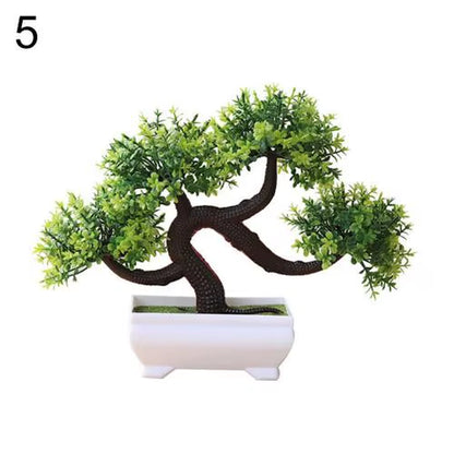New Artificial Plants Pine Bonsai Small Tree Pot Plants Fake Flowers Potted Ornaments for Home Decoration Hotel Garden Decor