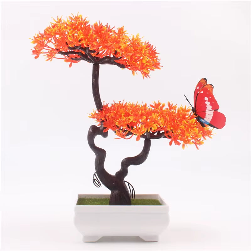 Artificial Plants Bonsai Small Tree Pot, Fake Flowers, Potted Ornaments, Home Decor, Hotel Garden Decor, New